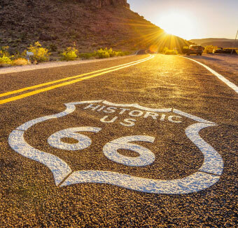 photo de la route Historic US 66 reliant Chicago à Santa Monica