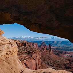 Image avec une vue 360 du grand Canyon qui est un parc National mythique de l’Ouest Américain