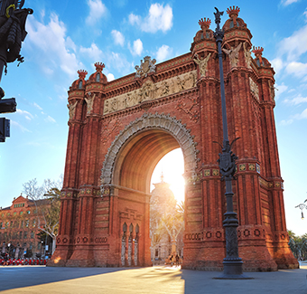 image de l'Arc de Triomf construite par l'architecte Josep Vilaseca i Casanovas