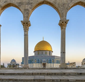 image du Mont du Temple qui est le lieu le plus sacré du judaïsme car c'est le site sur lequel se trouvait le temple de Jérusalem