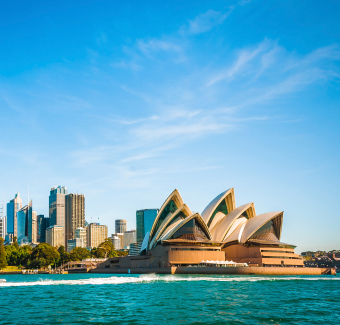 image du centre de sidney avec une vue principal sur l'opéra et la mer