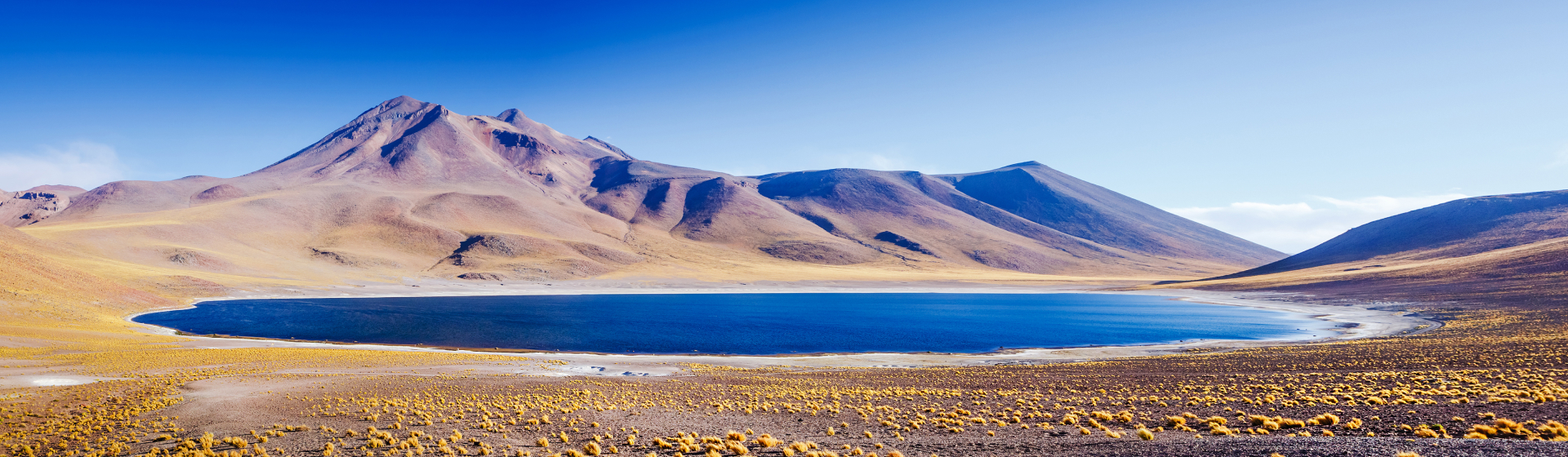lac de Miniques avec le volcan Miscanti Du Cerro